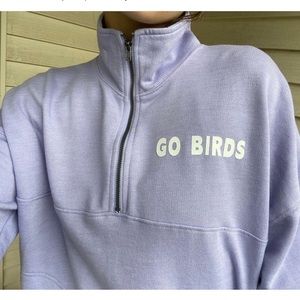 Philadelphia eagles “go birds” quarter zip pullover (lilac)